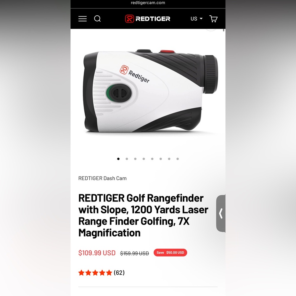 Red and Black Golf Rangefinder